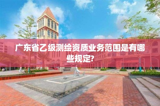 广东省乙级测绘资质业务范围是有哪些规定?