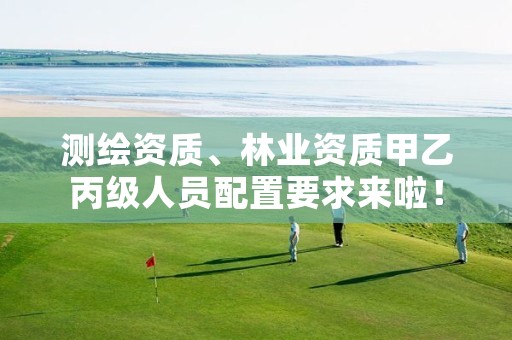 测绘资质、林业资质甲乙丙级人员配置要求来啦！