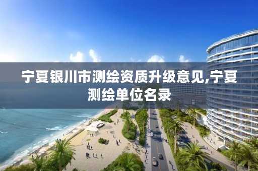 宁夏银川市测绘资质升级意见,宁夏测绘单位名录