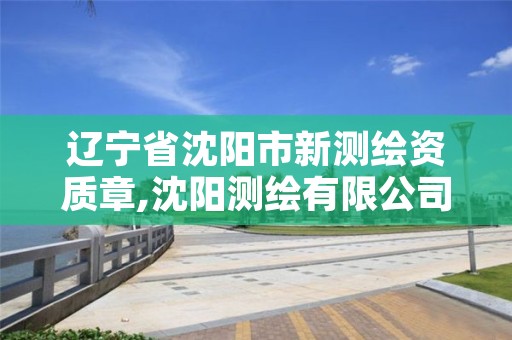 辽宁省沈阳市新测绘资质章,沈阳测绘有限公司