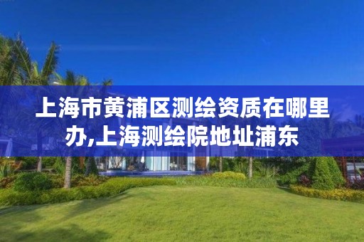 上海市黄浦区测绘资质在哪里办,上海测绘院地址浦东