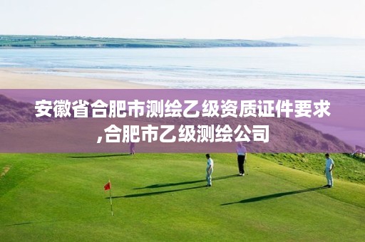 安徽省合肥市测绘乙级资质证件要求,合肥市乙级测绘公司