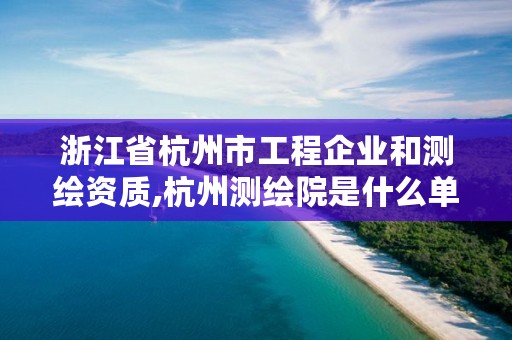 浙江省杭州市工程企业和测绘资质,杭州测绘院是什么单位