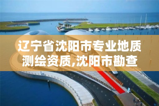 辽宁省沈阳市专业地质测绘资质,沈阳市勘查测绘