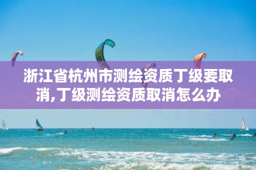 浙江省杭州市测绘资质丁级要取消,丁级测绘资质取消怎么办