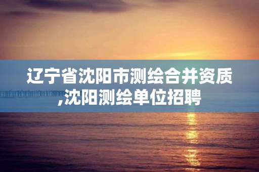 辽宁省沈阳市测绘合并资质,沈阳测绘单位招聘