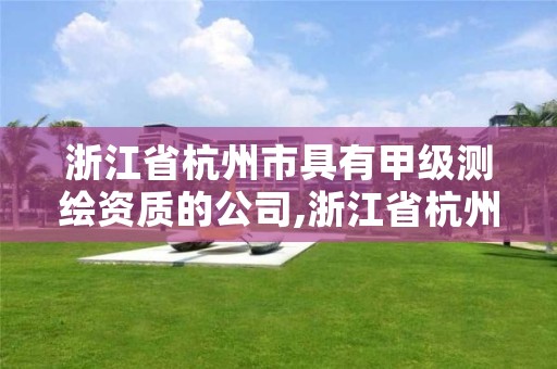 浙江省杭州市具有甲级测绘资质的公司,浙江省杭州市具有甲级测绘资质的公司有几家