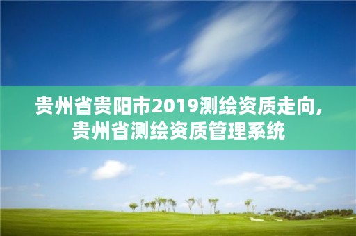 贵州省贵阳市2019测绘资质走向,贵州省测绘资质管理系统