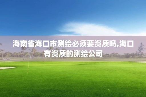 海南省海口市测绘必须要资质吗,海口有资质的测绘公司