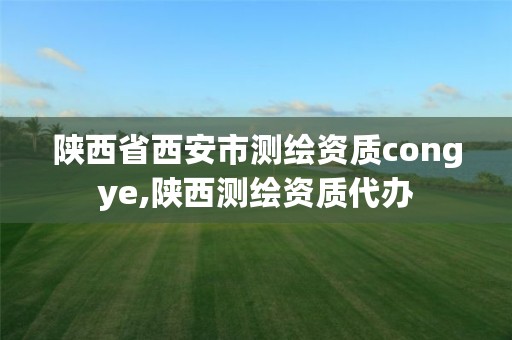 陕西省西安市测绘资质congye,陕西测绘资质代办
