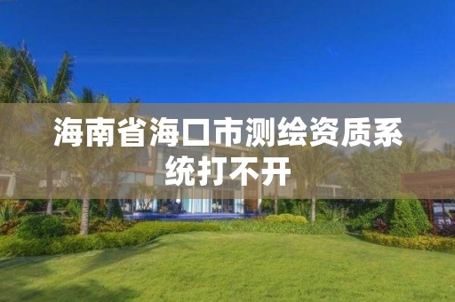 海南省海口市测绘资质系统打不开