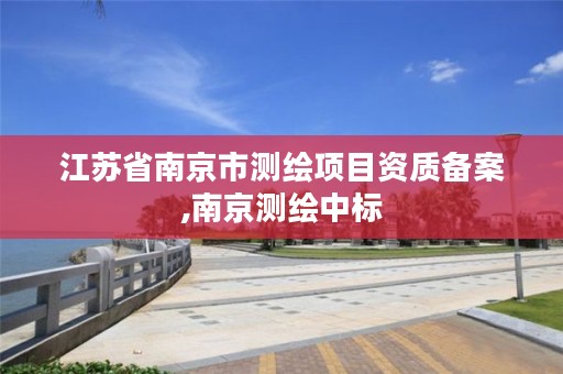 江苏省南京市测绘项目资质备案,南京测绘中标