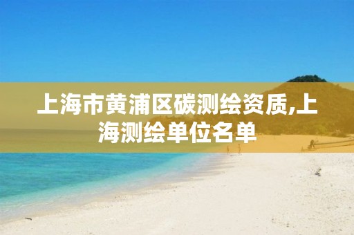 上海市黄浦区碳测绘资质,上海测绘单位名单