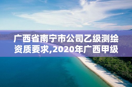 广西省南宁市公司乙级测绘资质要求,2020年广西甲级测绘资质单位