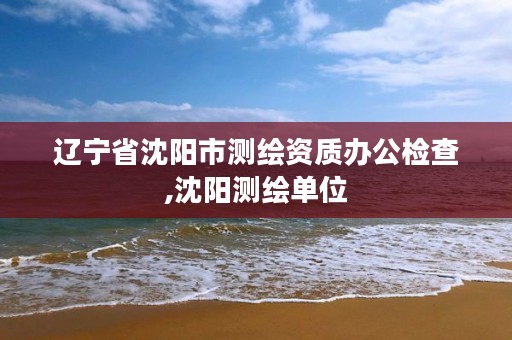 辽宁省沈阳市测绘资质办公检查,沈阳测绘单位