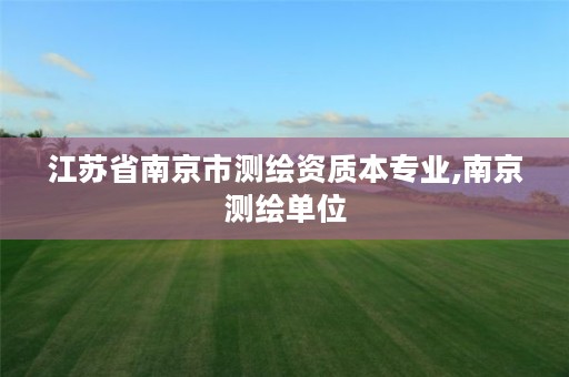 江苏省南京市测绘资质本专业,南京测绘单位