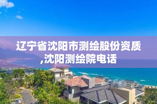 辽宁省沈阳市测绘股份资质,沈阳测绘院电话