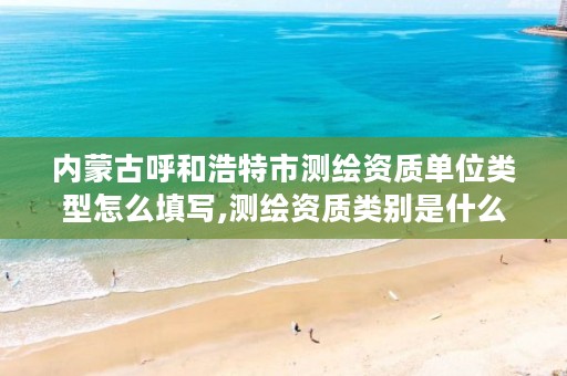 内蒙古呼和浩特市测绘资质单位类型怎么填写,测绘资质类别是什么