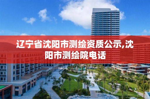 辽宁省沈阳市测绘资质公示,沈阳市测绘院电话