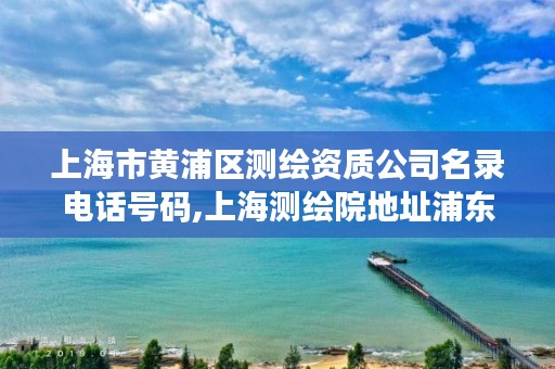 上海市黄浦区测绘资质公司名录电话号码,上海测绘院地址浦东