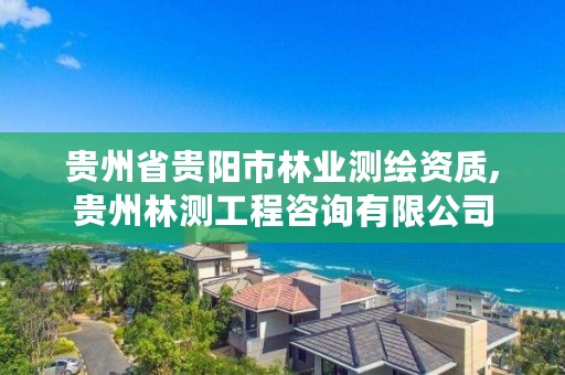 贵州省贵阳市林业测绘资质,贵州林测工程咨询有限公司