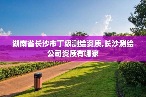 湖南省长沙市丁级测绘资质,长沙测绘公司资质有哪家