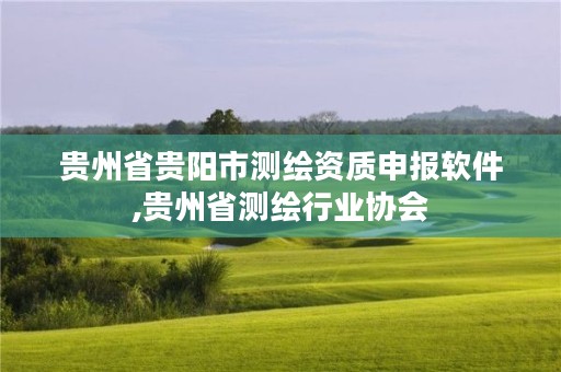 贵州省贵阳市测绘资质申报软件,贵州省测绘行业协会