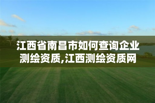 江西省南昌市如何查询企业测绘资质,江西测绘资质网