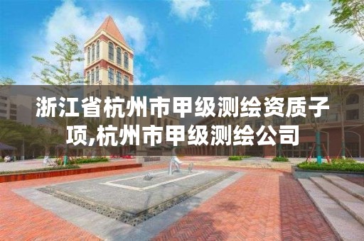 浙江省杭州市甲级测绘资质子项,杭州市甲级测绘公司