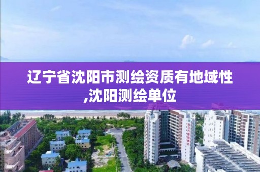 辽宁省沈阳市测绘资质有地域性,沈阳测绘单位