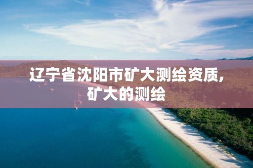辽宁省沈阳市矿大测绘资质,矿大的测绘