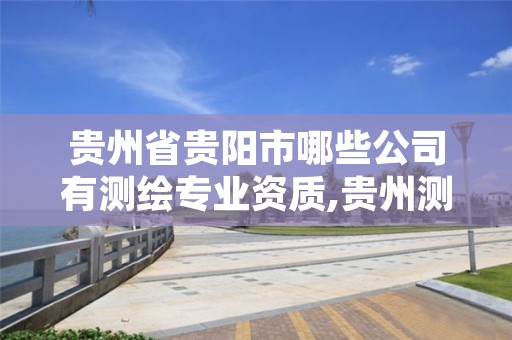 贵州省贵阳市哪些公司有测绘专业资质,贵州测绘公司排名待遇