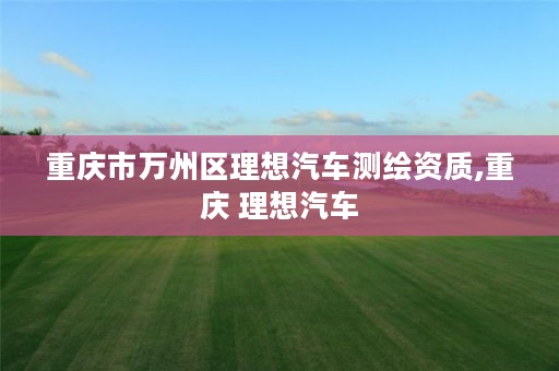 重庆市万州区理想汽车测绘资质,重庆 理想汽车