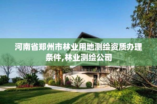 河南省郑州市林业用地测绘资质办理条件,林业测绘公司