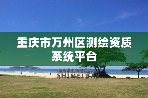 重庆市万州区测绘资质系统平台
