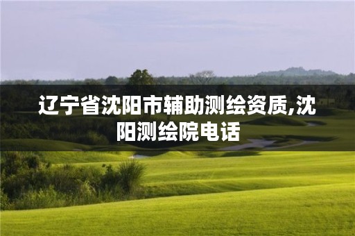 辽宁省沈阳市辅助测绘资质,沈阳测绘院电话