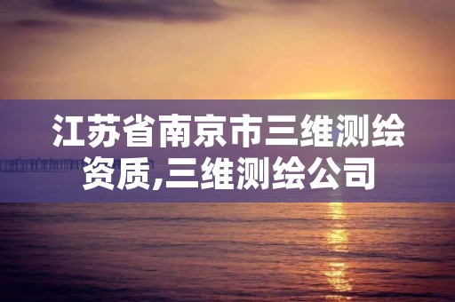 江苏省南京市三维测绘资质,三维测绘公司