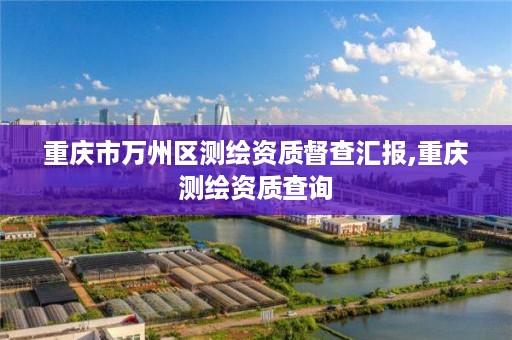 重庆市万州区测绘资质督查汇报,重庆测绘资质查询