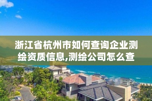 浙江省杭州市如何查询企业测绘资质信息,测绘公司怎么查资质