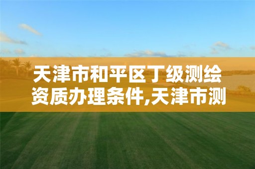 天津市和平区丁级测绘资质办理条件,天津市测绘院有限公司资质