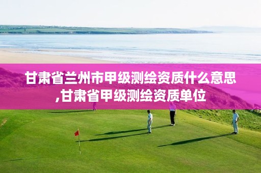 甘肃省兰州市甲级测绘资质什么意思,甘肃省甲级测绘资质单位
