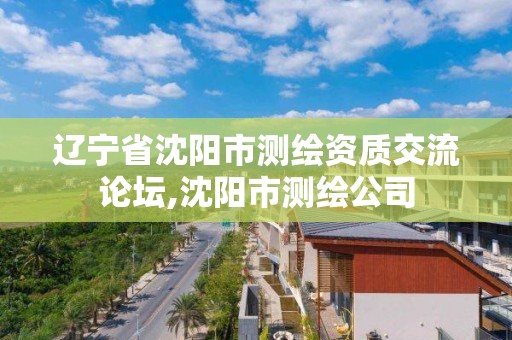 辽宁省沈阳市测绘资质交流论坛,沈阳市测绘公司