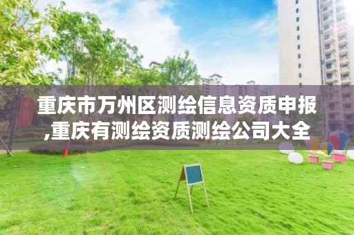 重庆市万州区测绘信息资质申报,重庆有测绘资质测绘公司大全