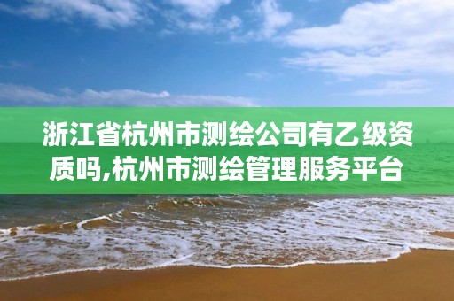 浙江省杭州市测绘公司有乙级资质吗,杭州市测绘管理服务平台