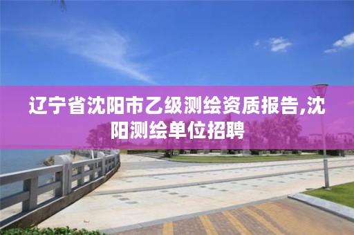辽宁省沈阳市乙级测绘资质报告,沈阳测绘单位招聘