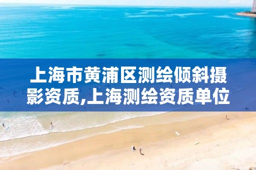 上海市黄浦区测绘倾斜摄影资质,上海测绘资质单位