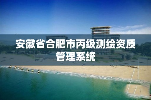 安徽省合肥市丙级测绘资质管理系统
