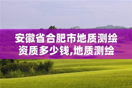 安徽省合肥市地质测绘资质多少钱,地质测绘收费标准