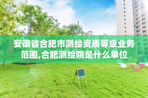 安徽省合肥市测绘资质等级业务范围,合肥测绘院是什么单位