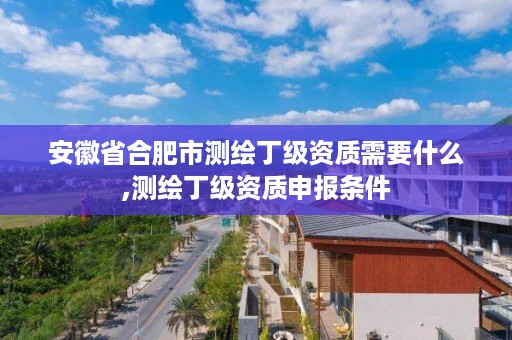 安徽省合肥市测绘丁级资质需要什么,测绘丁级资质申报条件